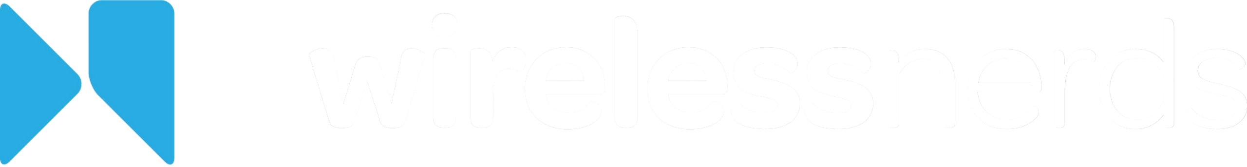 Wireless Nerds – White Text Logo